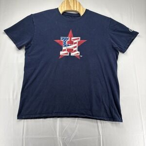 Houston Astros American Flag T-Shirt Men's Size XL By Cutter